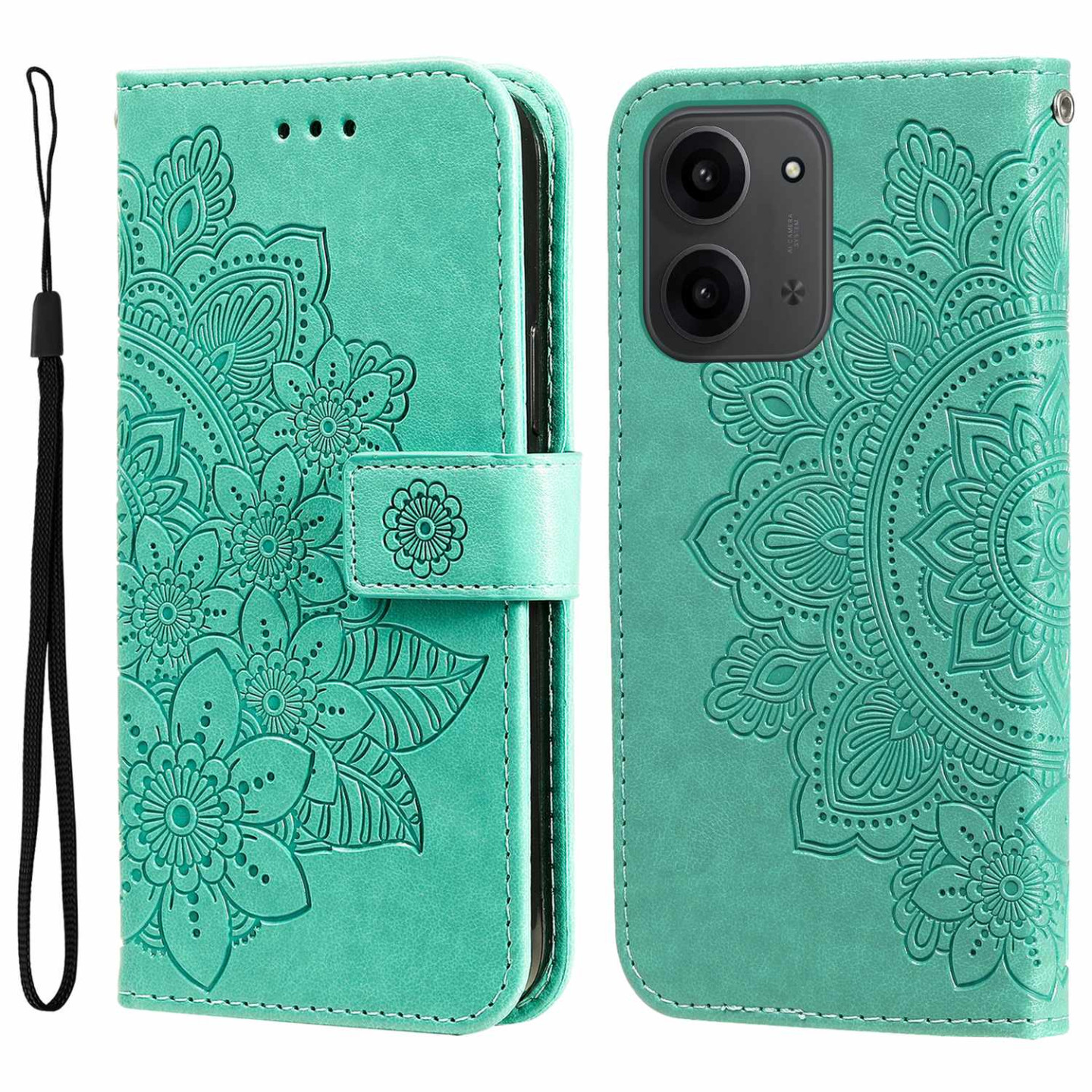För Xiaomi Redmi 15C Stativfodral Mandala Plånboksfodral