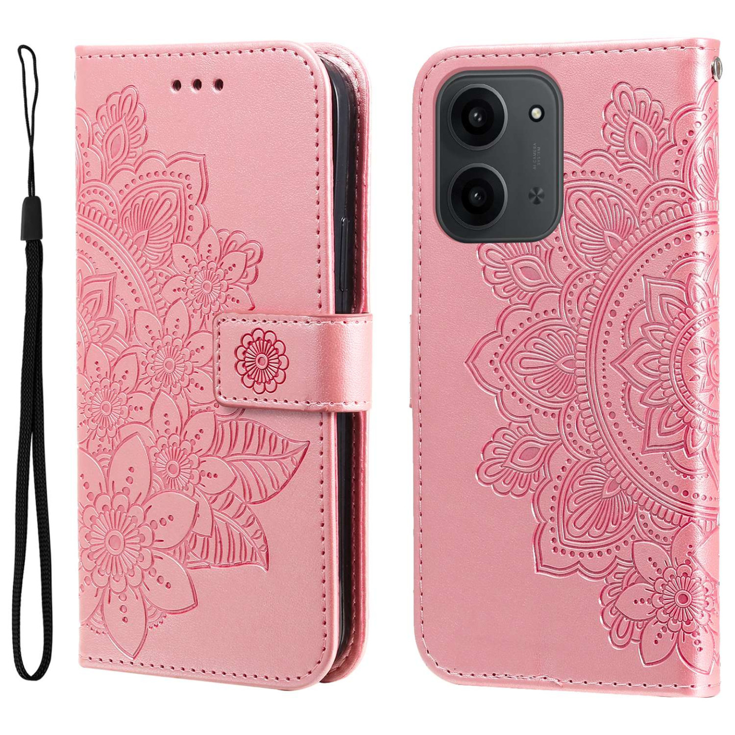 För Xiaomi Redmi 15C Stativfodral Mandala Plånboksfodral