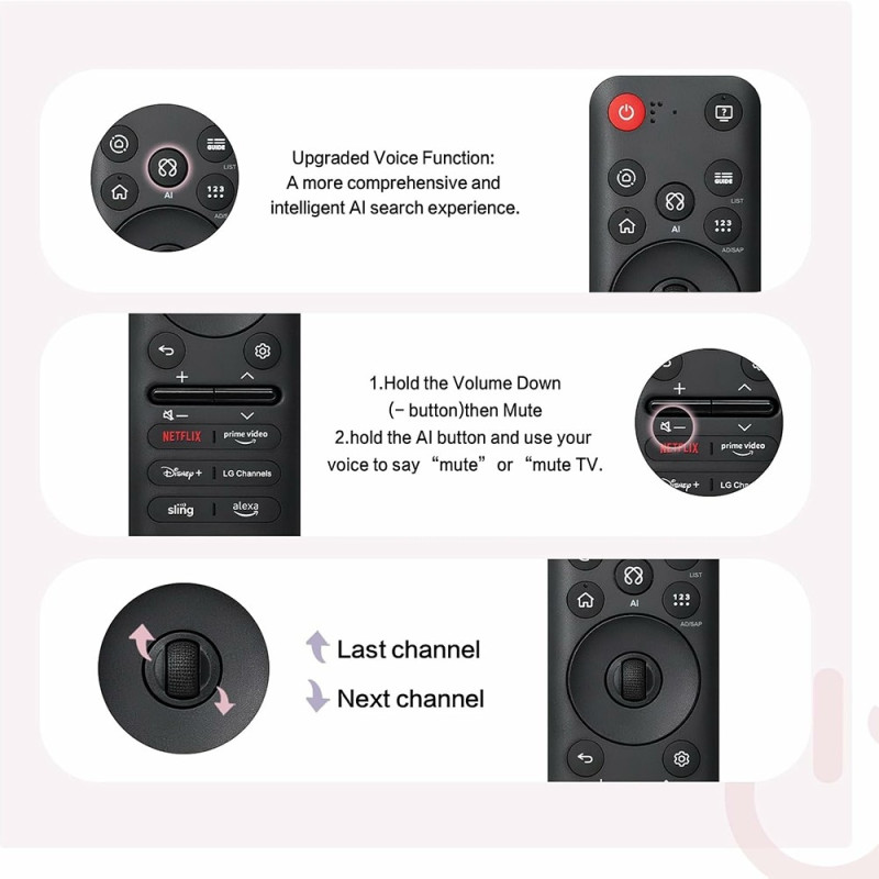 TV Remote Control Replacement for AKB76046602 MR25GA For LG TV Voice Mouse Function