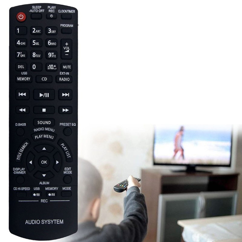 Fjern kontroll utskiftning for N2QAYB000637 for Panasonic Audio Player