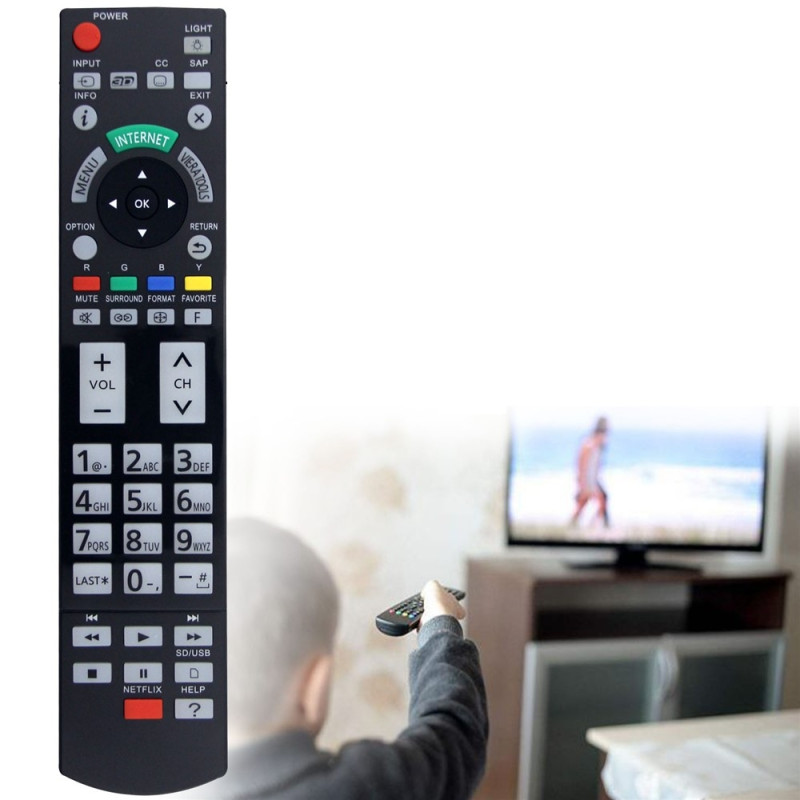 Fjärrkontroll Ersättning för N2QAYB000777 För Panasonic TV
