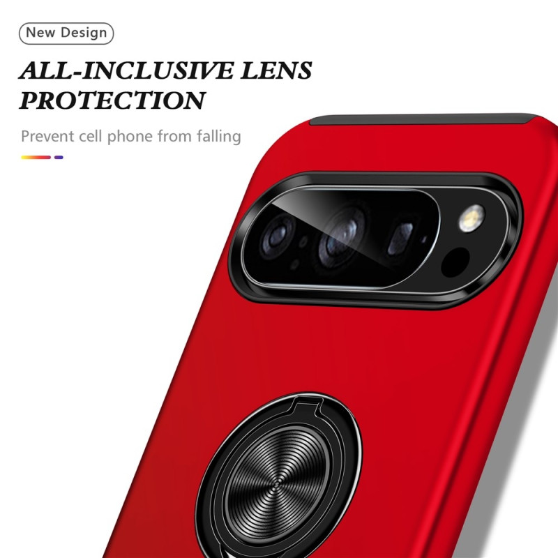 Google Pixel 10 Pro / Pixel 10 Skalsormenrengasjalustan hybridikotelo - Punainen