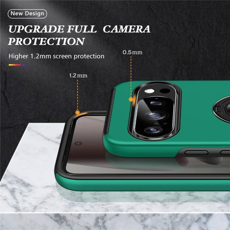 For Google Pixel 10 Pro / Pixel 10 Skal Finger Ring Kickstand Hybrid Case -