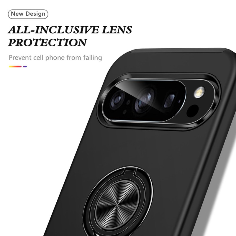 For Google Pixel 10 Pro / Pixel 10 Skal Finger Ring Kickstand Hybrid Case - Black