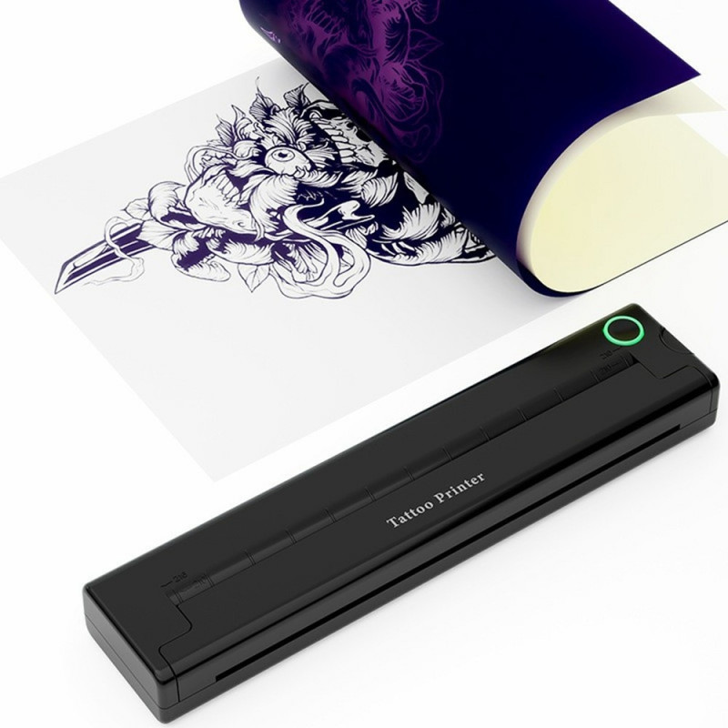 A46 Portable Mini Printer Wireless BT Thermal Tattoo Printer with 10pcs Paper