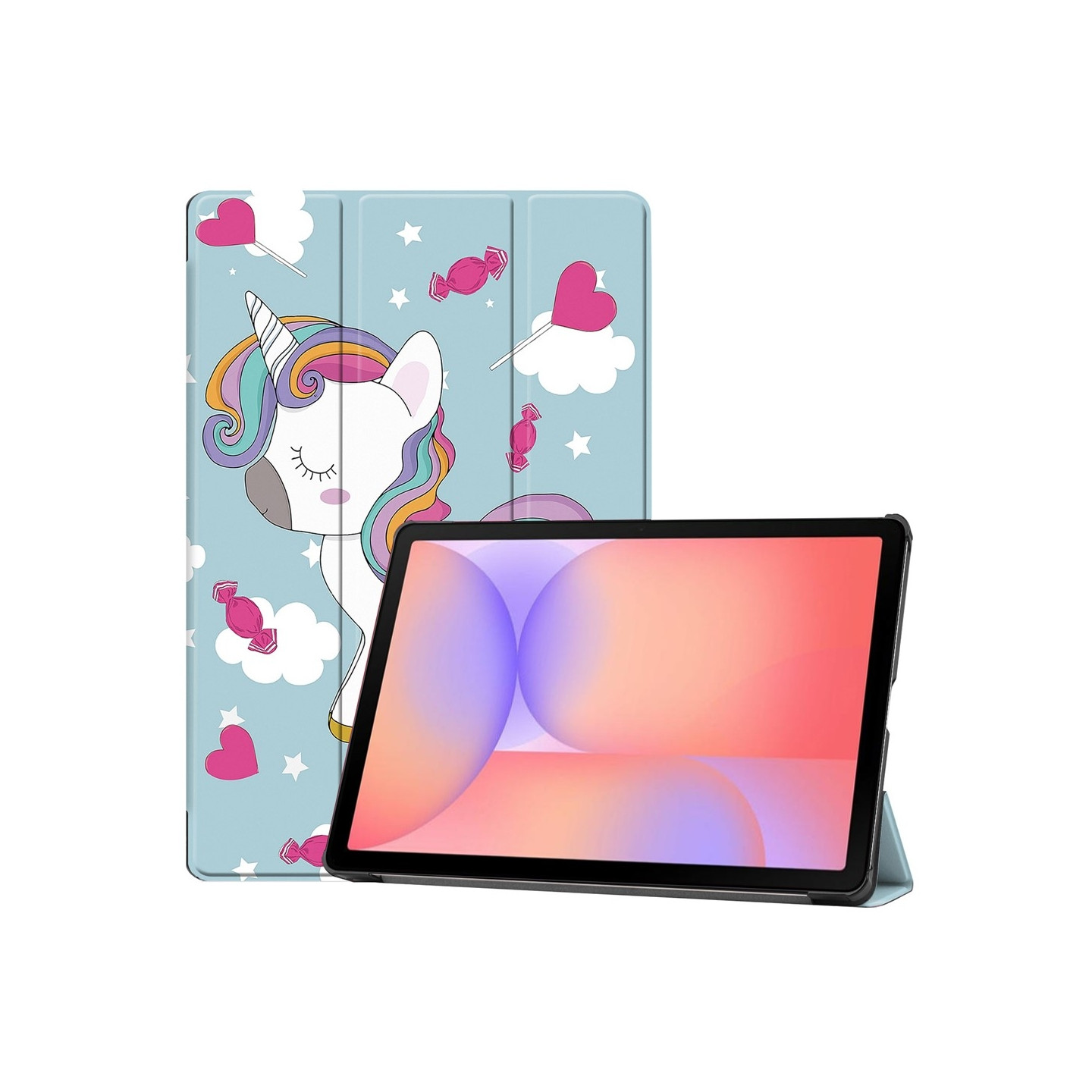 For Samsung Galaxy Tab S10 Lite / S10 FE / S9 FE Deksel med Mønster og Stativ - Pony