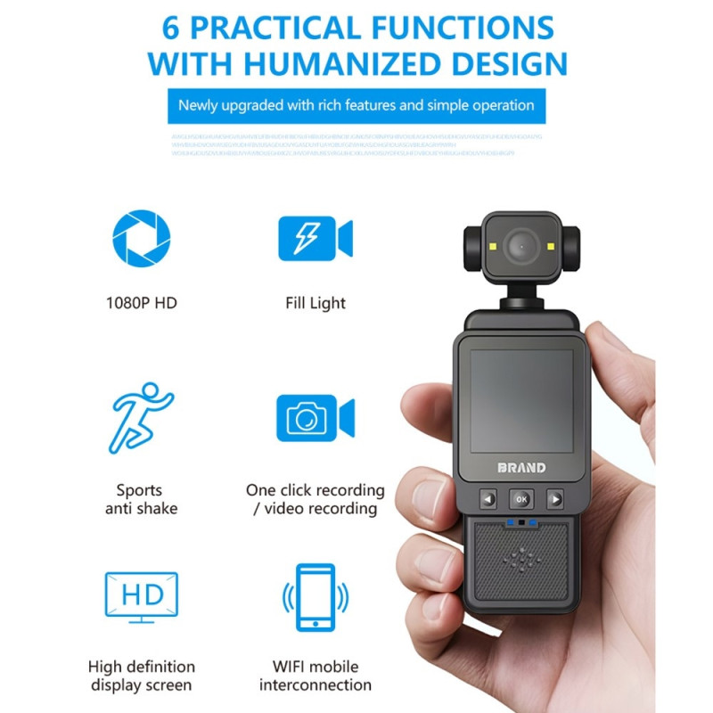 1,6" 1080P HD Actionkamera Loopoptagelse Wifi Videokamera Fyldlys