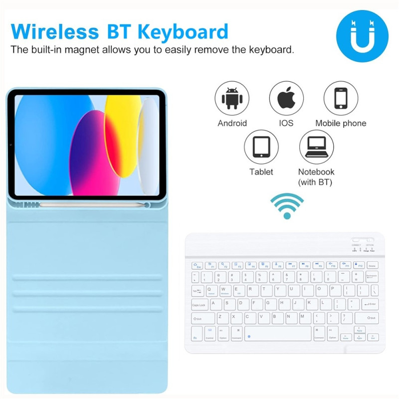 Keyboard Stand Deksel for iPad Air 11 (2025) (2024) / iPad Air (2022) Bluetooth-kompatibel (EN)