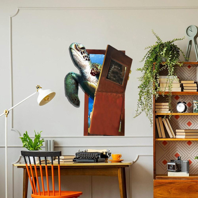 45 x 60cm merikilpikonna seinäkoriste itseliimautuva tarratapetti