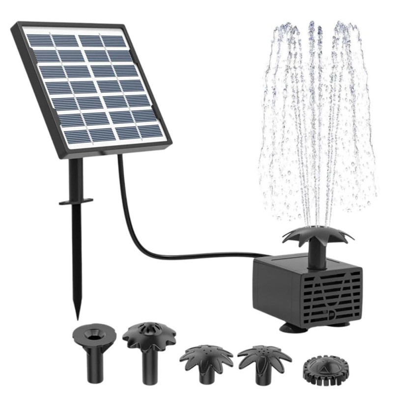 Solar Powered Fountain 55 cm Spray Height Pond Water Circulation Pump for Garden