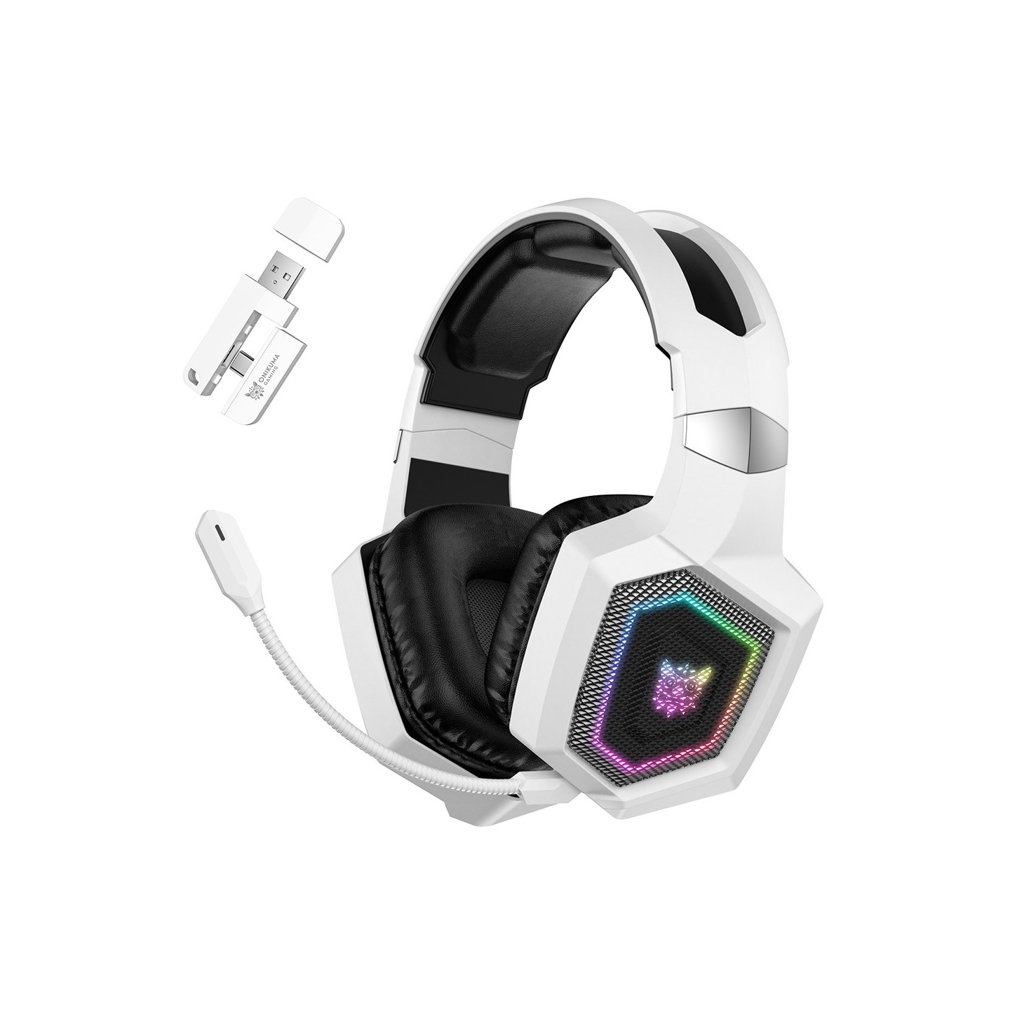 Bluetooth-kuulokkeet ONIKUMA Pelikuulokkeet Kolmoistitila RGB-valaistus Surround-ääni