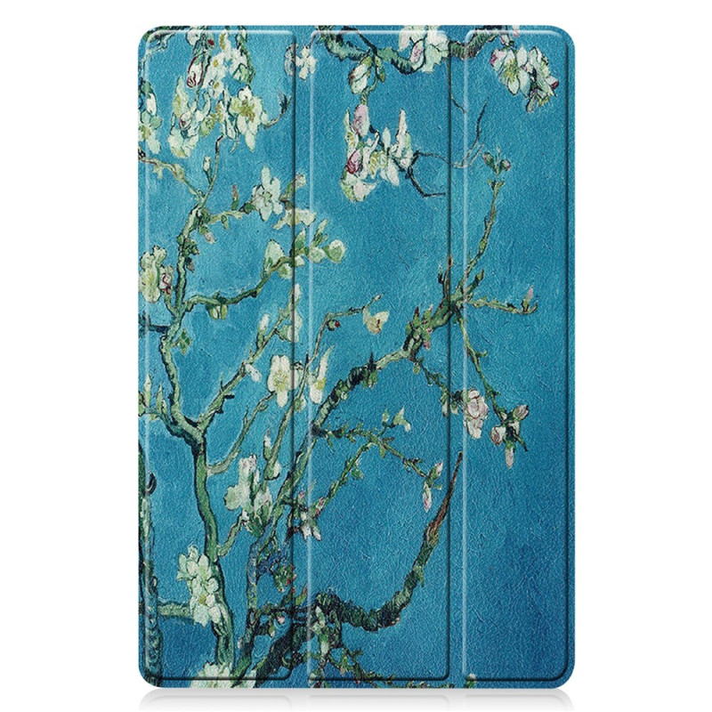 For Samsung Galaxy Tab S10 Lite / S10 FE / S9 FE Case with Pattern and Stand - Apricot