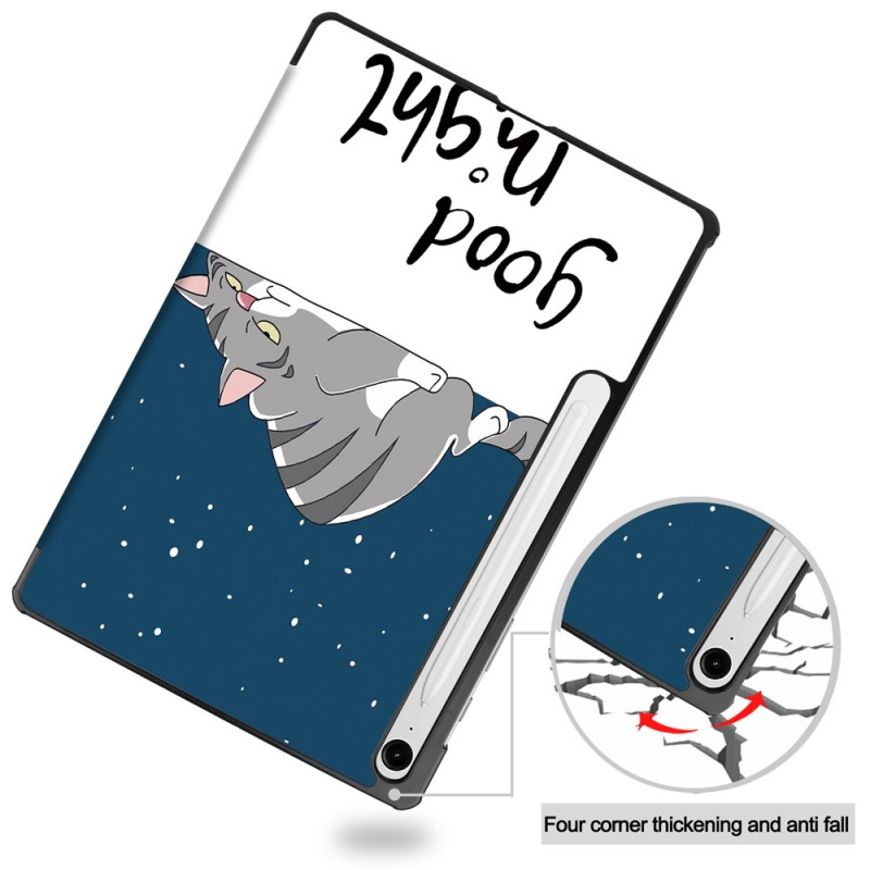 For Samsung Galaxy Tab S10 Lite / S10 FE / S9 FE Deksel med Mønster og Stativ - Cat