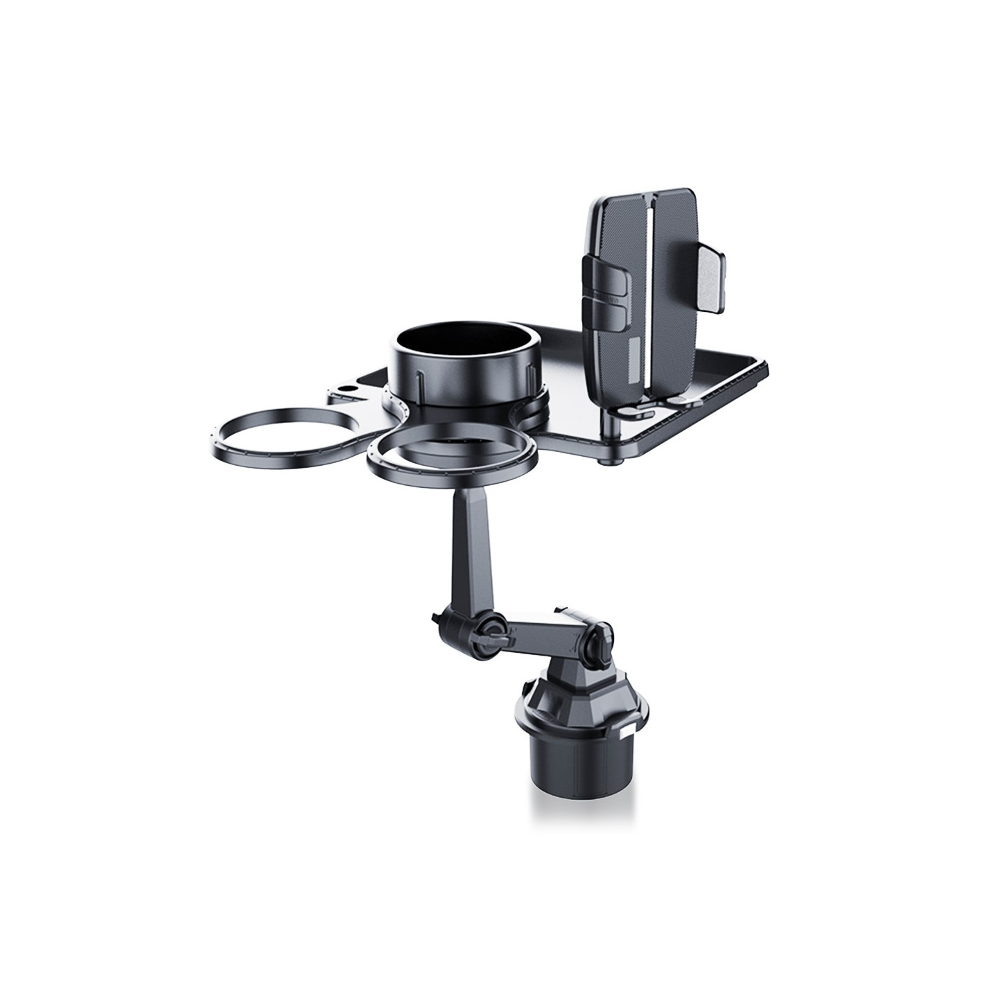 Multifunksjonell monteringsbrakett for mobiltelefonholder Matbrett Dobbel koppholder