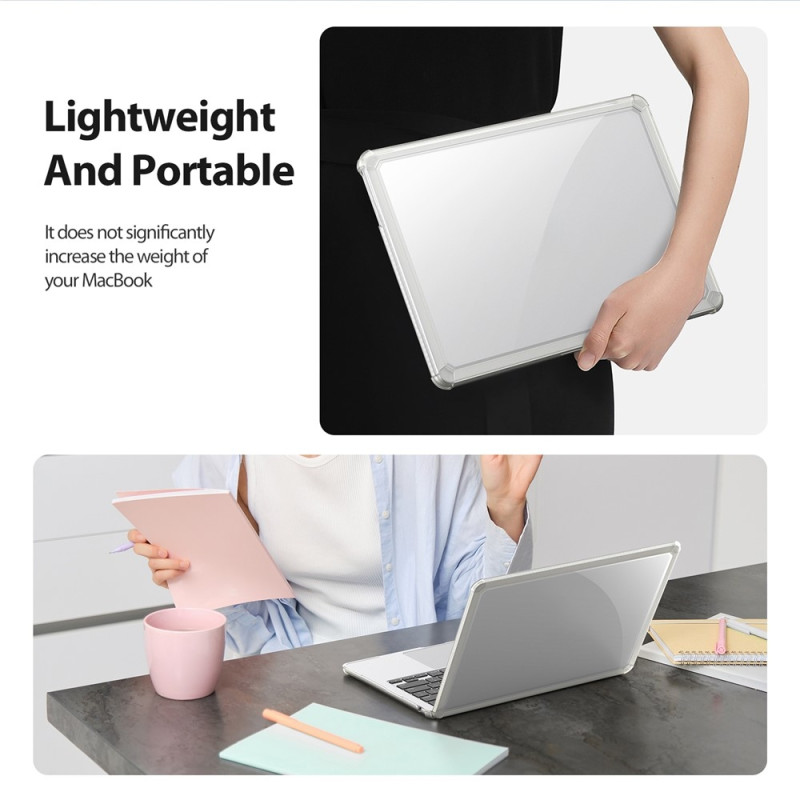 DUX DUCIS Etui for MacBook Air 13 tommer (2025) / (2024) / (2022) A2681 A3113 Ripebestandig TPU+PC-beskyttelse - Transparent