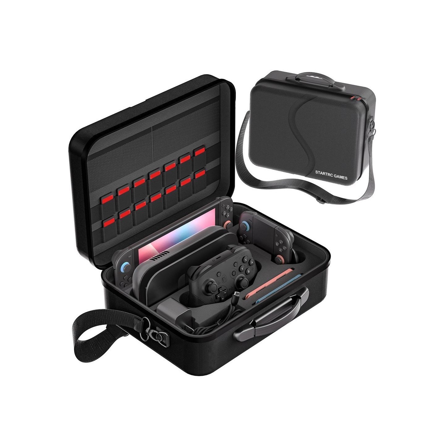 Säilytystila, yhteensopiva Nintendo Switch 2:n kanssa, monitoimilaukku, olkahihna