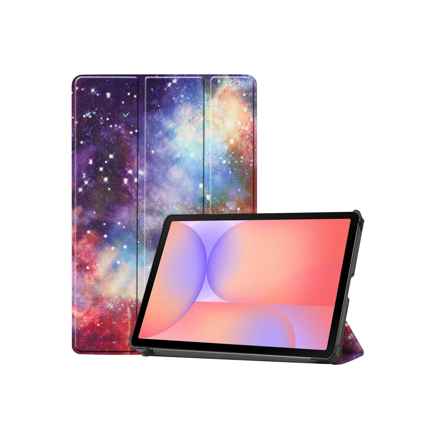 Samsung Galaxy Tab S10 Lite / S10 FE / S9 FE Kotelo Kuvioilla ja Jalustalla - Galaxy