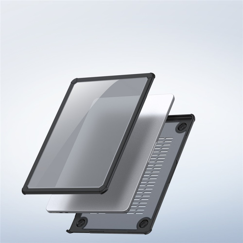 DUX DUCIS  Fodral för MacBook Air 13 tum (2025) / (2024) / (2022) Reptåligt TPU+PC-skal - Svart
