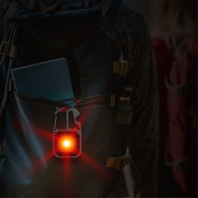 Flashlight Rechargeable COB Light Bottle Opener Screwdriver Multi Lamp