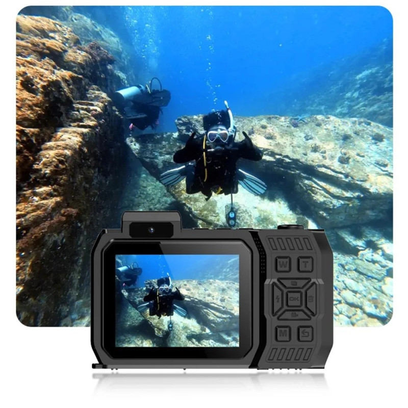 D50 Waterproof Action Camera Outdoor Sports Dual Screen Camera + 32GB Memory Card