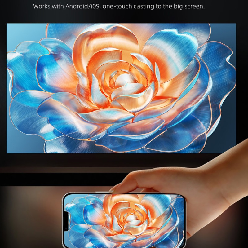 CD200 Projektor 1GB+8GB Android 11.0 Hjemmebiograf 270 graders rotation LCD