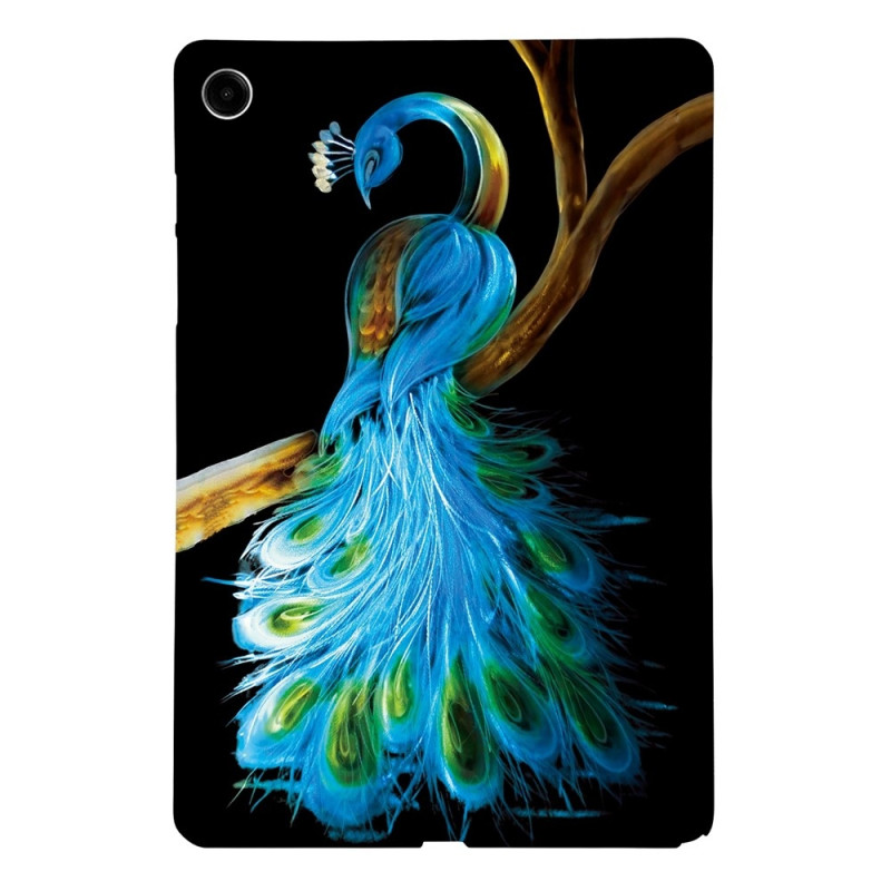 For Samsung Galaxy Tab A11+ Etui Mønstertrykk Slankt TPU Beskyttende Nettbrettetui Peacock