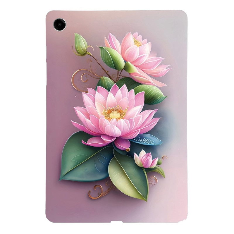 For Samsung Galaxy Tab A11+ Etui Mønstertrykk Slankt TPU Beskyttende Nettbrettetui Lotus