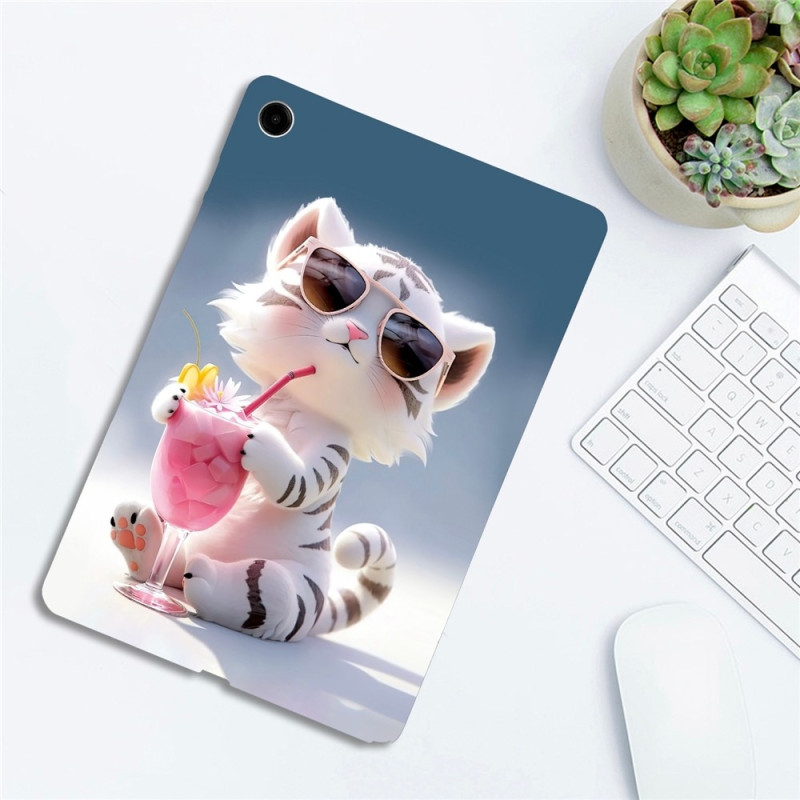 For Samsung Galaxy Tab A11+ Etui Mønstertrykk Slankt TPU Beskyttende Nettbrettetui Tiger