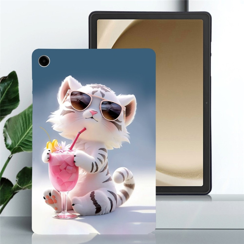 For Samsung Galaxy Tab A11+ Case Pattern Printing Slim TPU Protective Tablet Cover Tiger