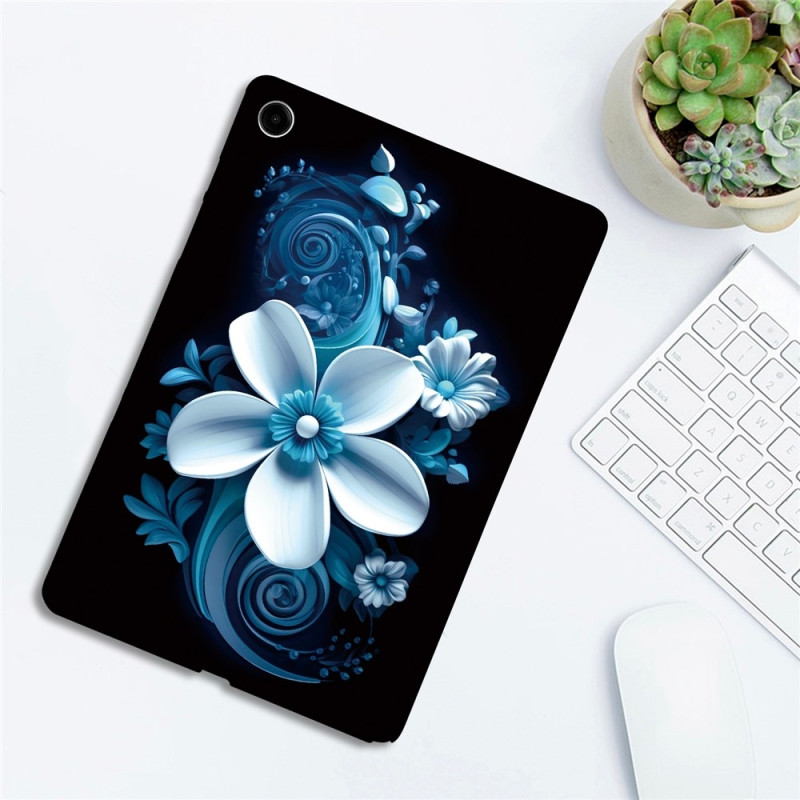 For Samsung Galaxy Tab A11+ Etui Mønstertrykk Slankt TPU Beskyttende Nettbrettetui Orchid