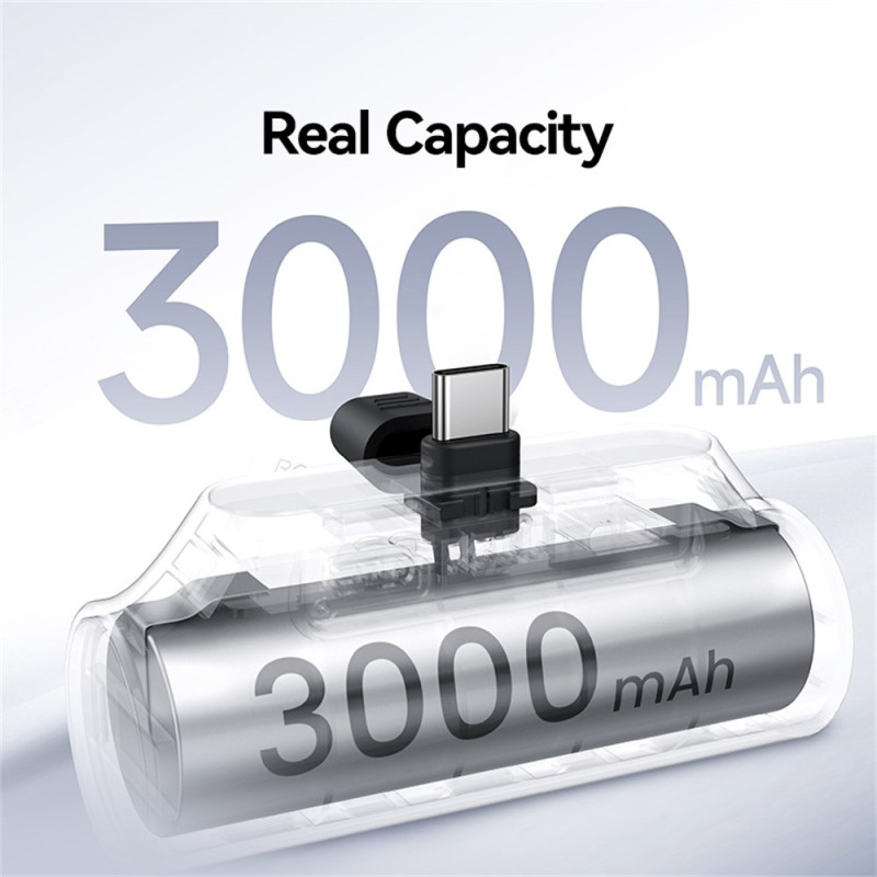 USAMS Mini Powerbank 3000mAh USB-C Bærbar Oplader Nødoplader