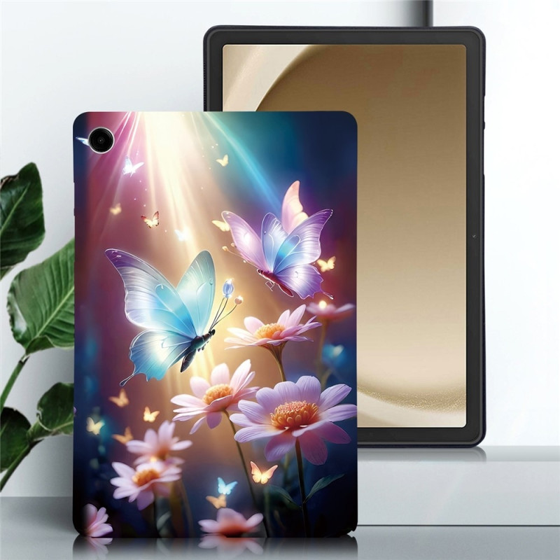 For Samsung Galaxy Tab A11+ Etui Mønstertrykk Slankt TPU Beskyttende Nettbrettetui Butterfly