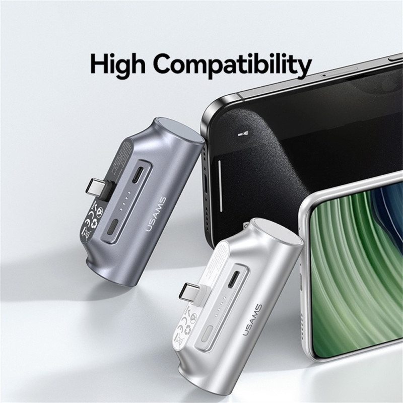 USAMS Mini Powerbank 3000mAh USB-C Bærbar Oplader Nødoplader