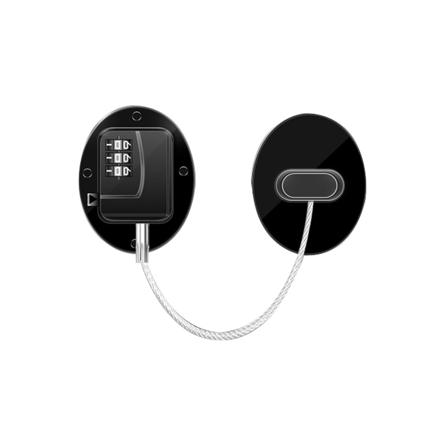 Jääkaapin ikkuna Lasten turvallisuus Salasana Lukitus Laatikot Kaapin ovi Soikea Musta