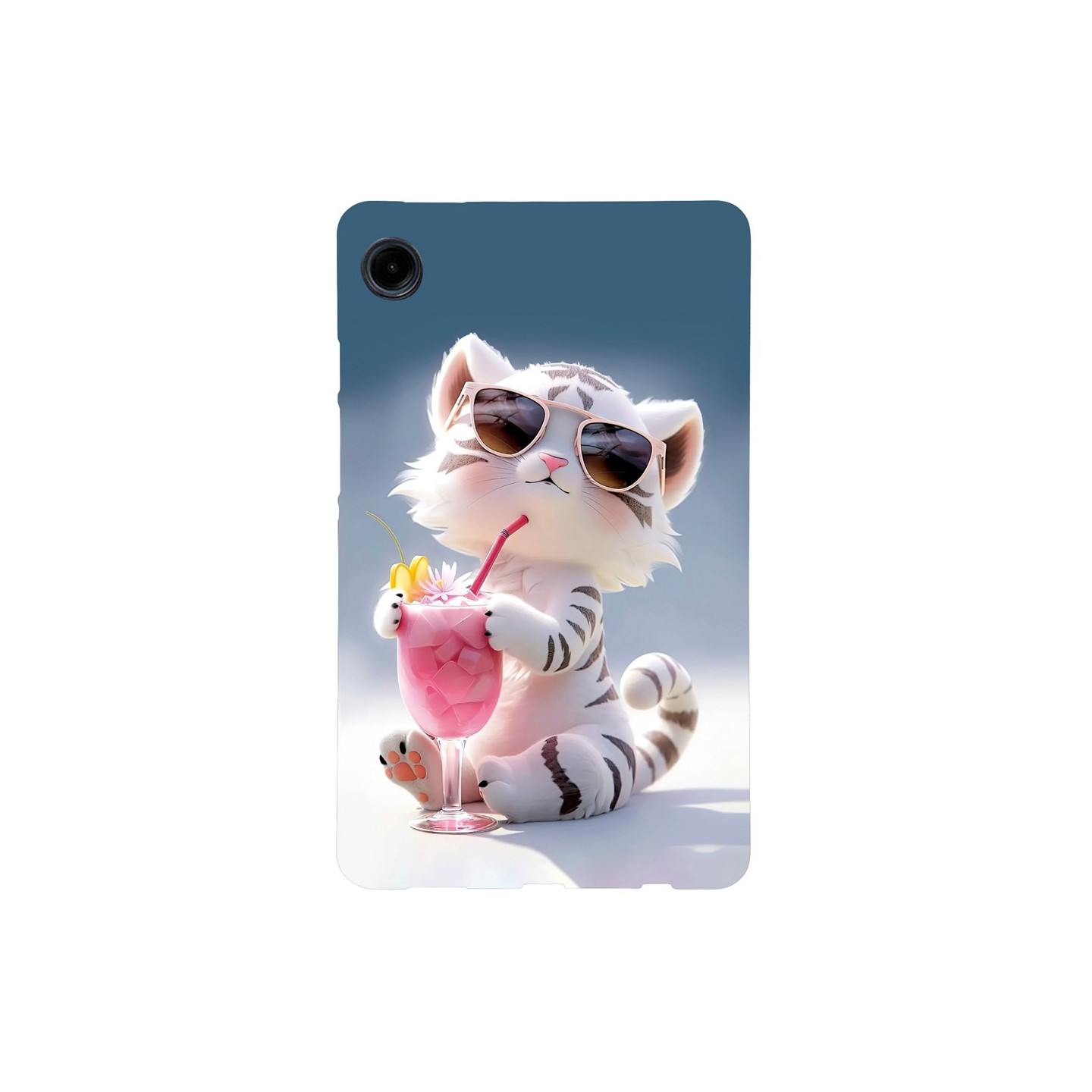 For Samsung Galaxy Tab A11 / A9 Etui Mønstertrykk Slankt TPU Beskyttende Nettbrettetui Tiger