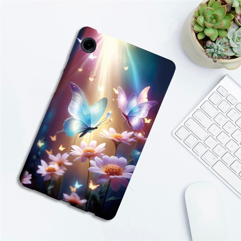 For Samsung Galaxy Tab A11 / A9 Etui Mønstertrykk Slankt TPU Beskyttende Nettbrettetui Butterfly