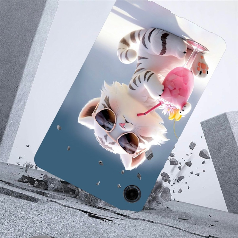 För Samsung Galaxy Tab A11 / A9 Fodral Mönstertryck Slim TPU skal Tiger