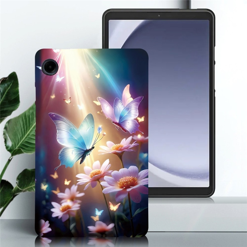 For Samsung Galaxy Tab A11 / A9 Etui Mønstertrykk Slankt TPU Beskyttende Nettbrettetui Butterfly