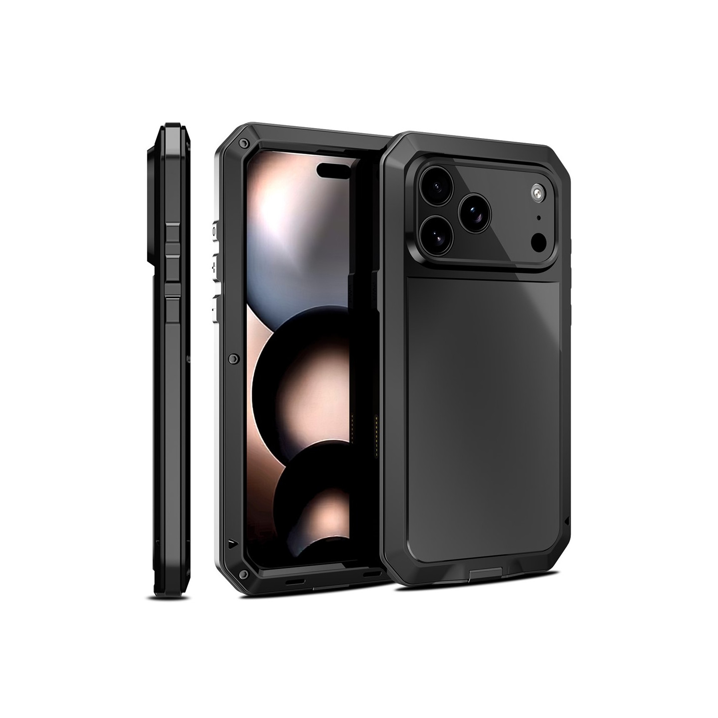 Heavy Duty Robust -hybridikotelo Shell + karkaistu lasi iPhone 17 Pro:lle