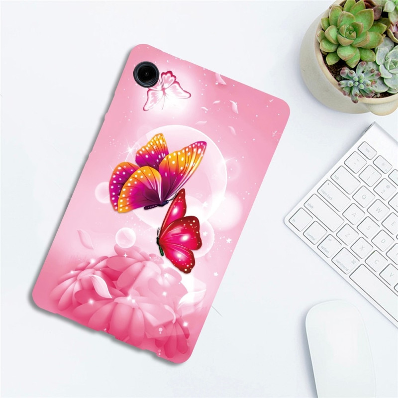 For Samsung Galaxy Tab A11 / A9 Etui Mønstertrykk Slankt TPU Beskyttende Nettbrettetui Butterfly