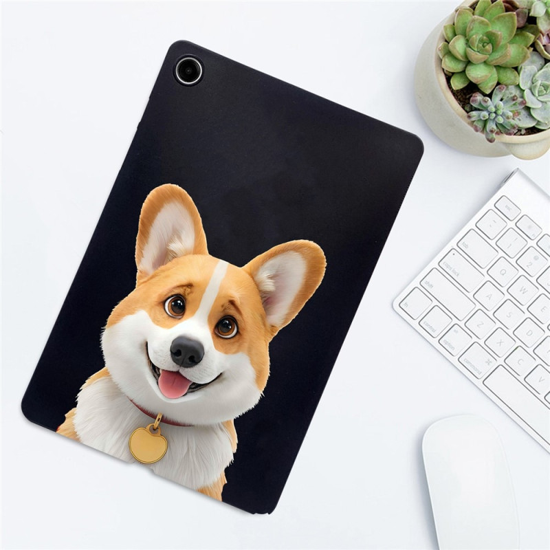 För Samsung Galaxy Tab A11+ Fodral Mönstertryck Slim TPU Skyddande skal Corgi