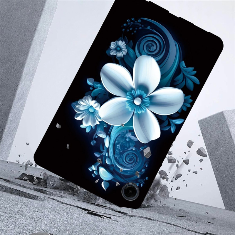 For Samsung Galaxy Tab A11 / A9 Case Pattern Printing Slim TPU Protective Tablet Cover Orchid