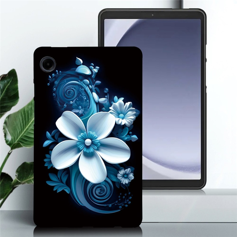 For Samsung Galaxy Tab A11 / A9 Case Pattern Printing Slim TPU Protective Tablet Cover Orchid