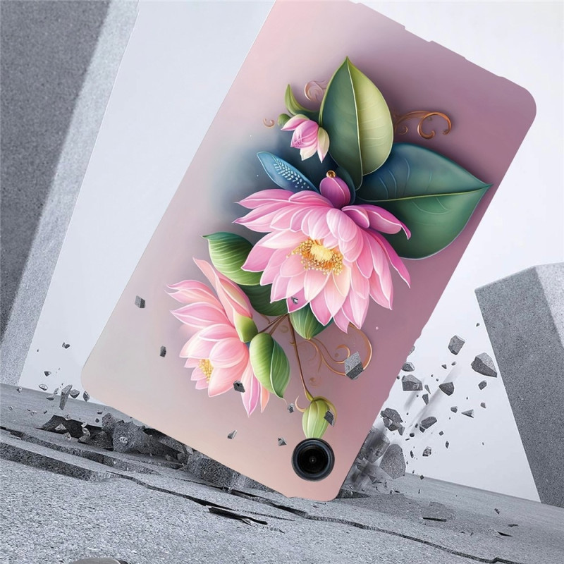 För Samsung Galaxy Tab A11 / A9 Fodral Mönstertryck Slim TPU skal Lotus