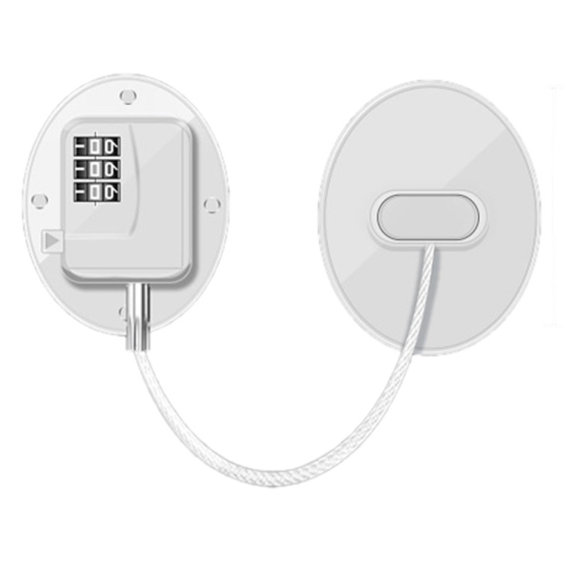 Refrigerator Window Child Safety Password Lock Drawers Cupboard Door Oval White