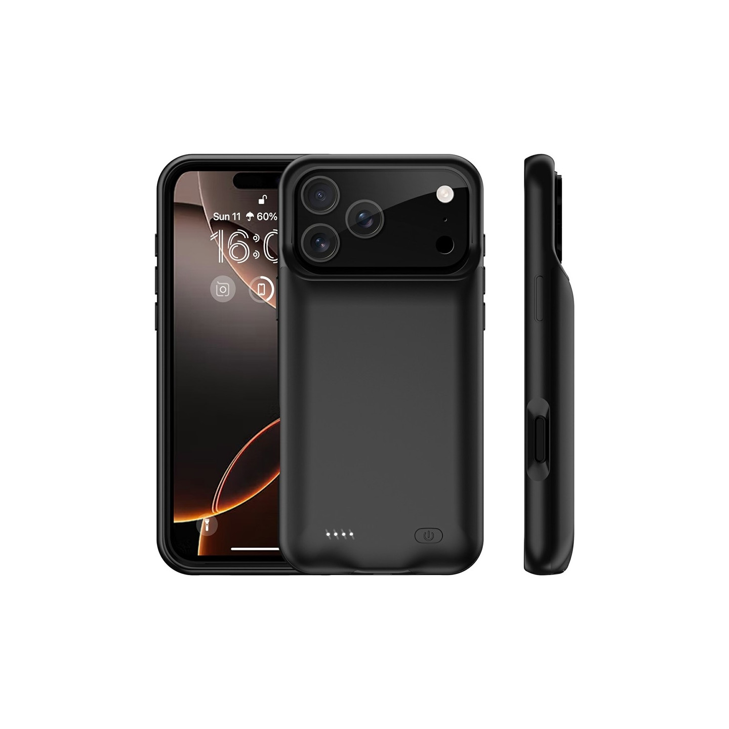 Opladningsetui Til iPhone 17 Pro 6000mAh genopladeligt batteriskal Powerbank