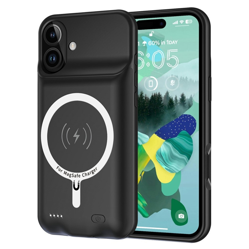 For iPhone 17 6000mAh oppladbart batterideksel Ladetui Powerbank