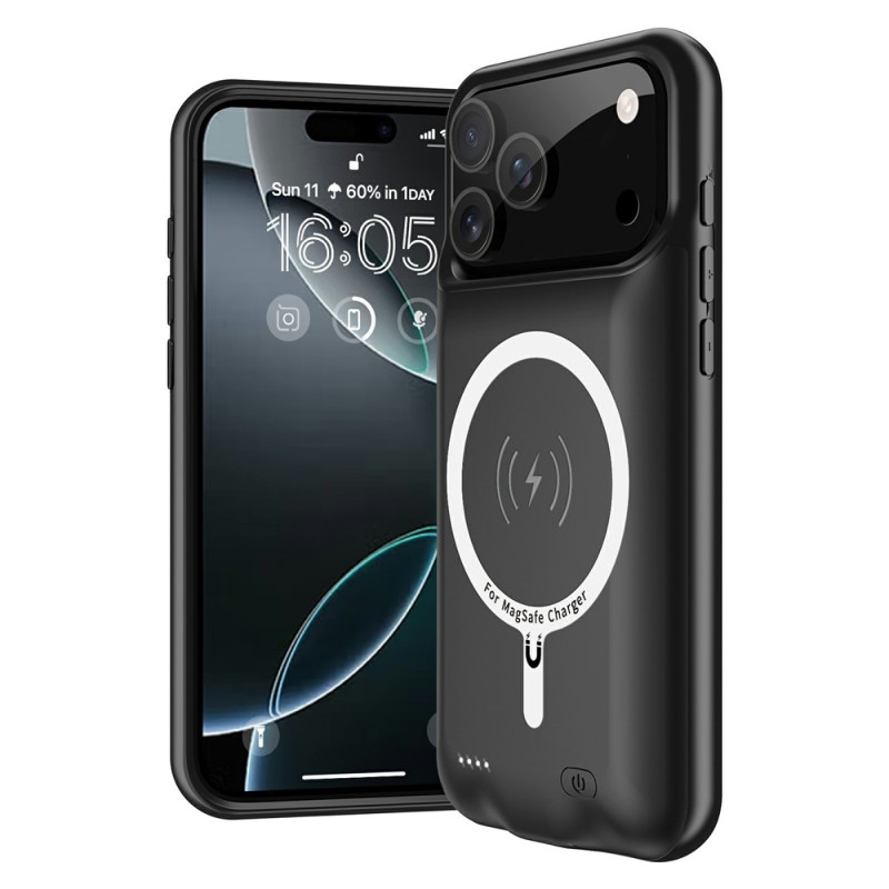 Til iPhone 17 Pro Max 6000mAh genopladeligt batteriskal opladningsetui Powerbank