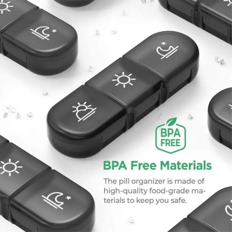 21 Grids Pill Box Seven Days A Week Sorting Box Portable