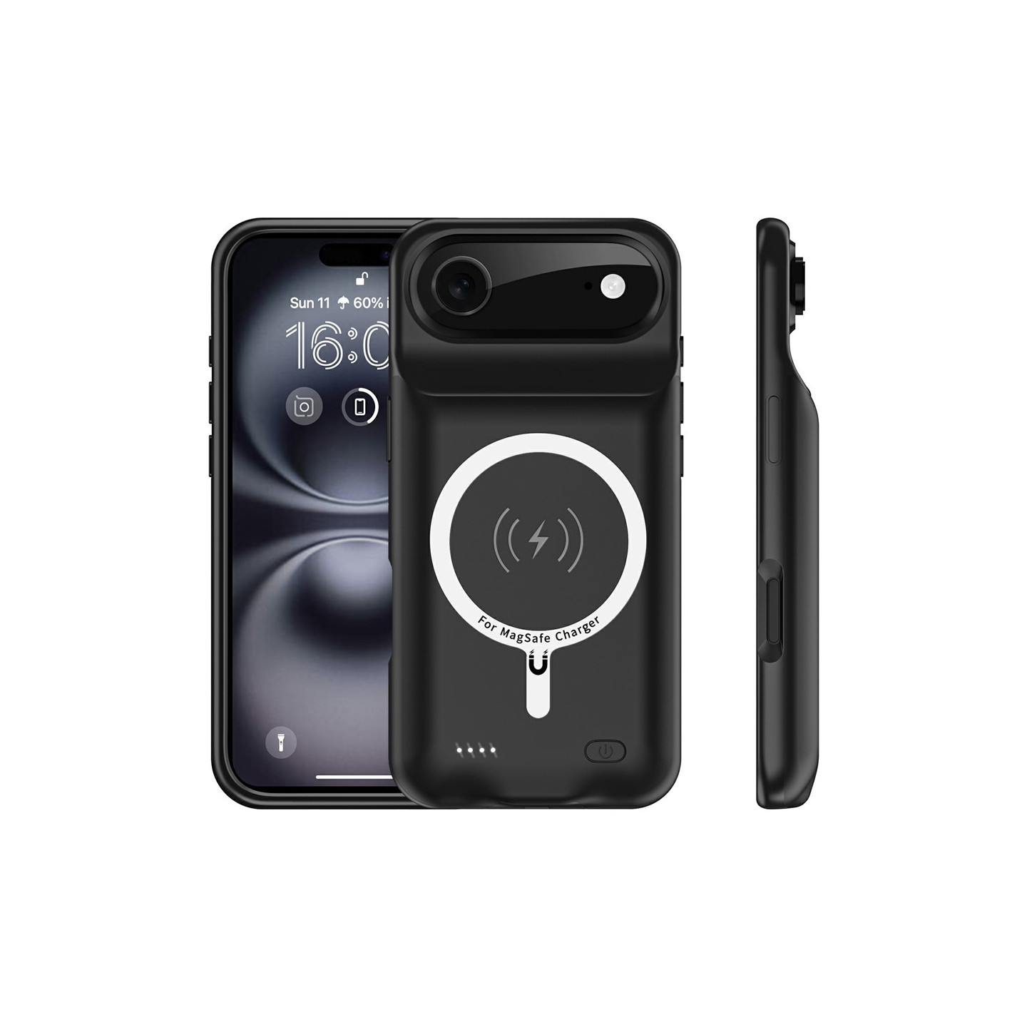 For iPhone Air 6000mAh Rechargeable Battery Shell Charging Case Powerbank